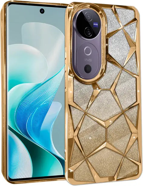 Zig Zag Back Cover for Vivo V40 5G  (Blue, Shock Proof, Pack of: 1)