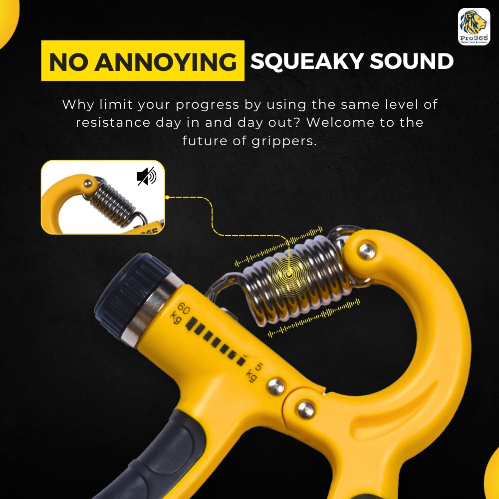 PRO365 Premium Hand Gripper Combo | Full Set for Forearms, Viens, Fingers | ABS Compound Material | Accurate Counter Meter | Finger Grippers