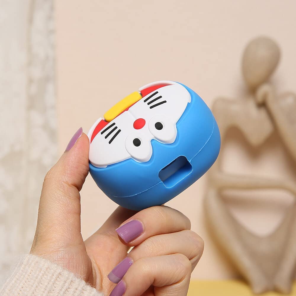 Doremon Charger Case Cover with Full Cable Protector 3D Cute Pattern Compatible for iPhone Charger Only 18W & 20W iPhone 16,iPhone 13,iPhone 15,iPhone 14 (Blue, Doraemon,Doremon)