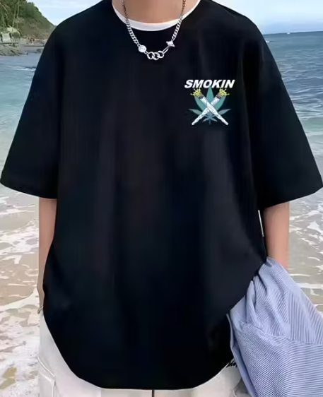 BLACK MEN TRENDY AND STYLISH PRINTED COTTON BLEND OVERSIZED SHIRTS FOR MEN COMFORTABLE AND STYLISH DESIGN