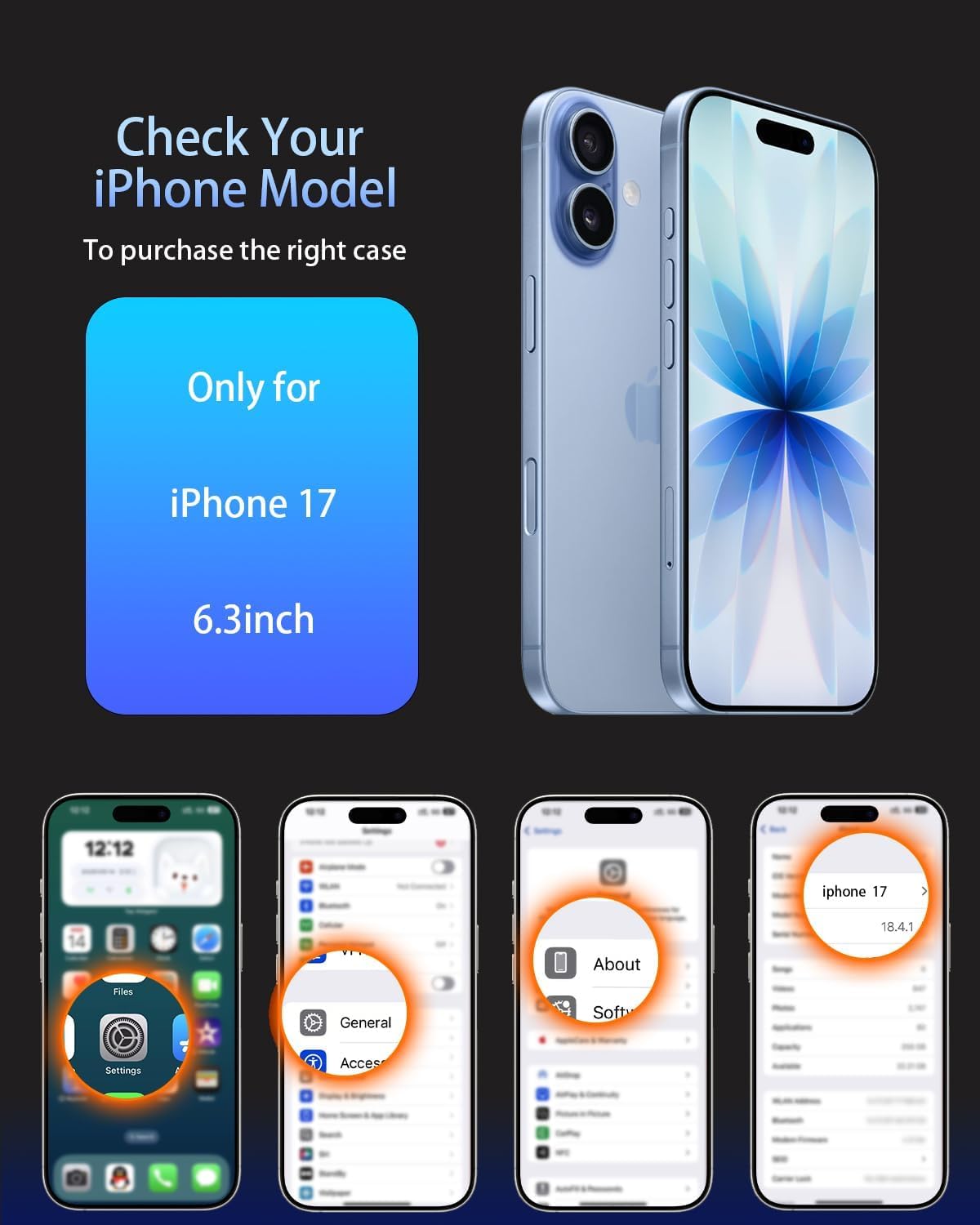 Crystal Polycarbonate (Case for iPhone 17) Compatible with Mag-Safe Wireless Charging, Shockproof Phone Bumper Cover, Back Case Cover for iPhone 17 (Clear Magsafe Case)