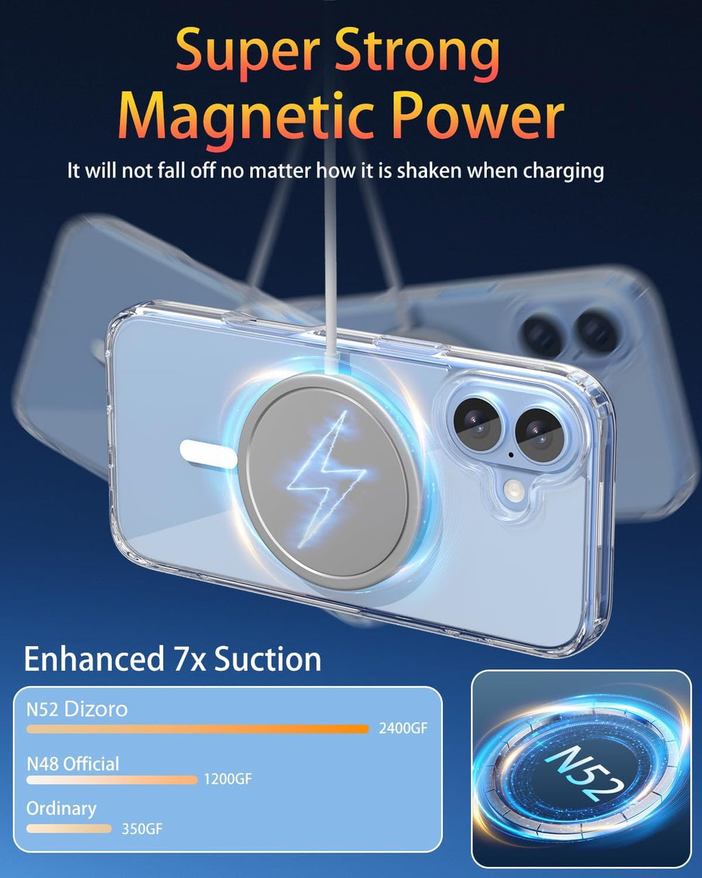 Crystal Polycarbonate (Case for iPhone 17) Compatible with Mag-Safe Wireless Charging, Shockproof Phone Bumper Cover, Back Case Cover for iPhone 17 (Clear Magsafe Case)