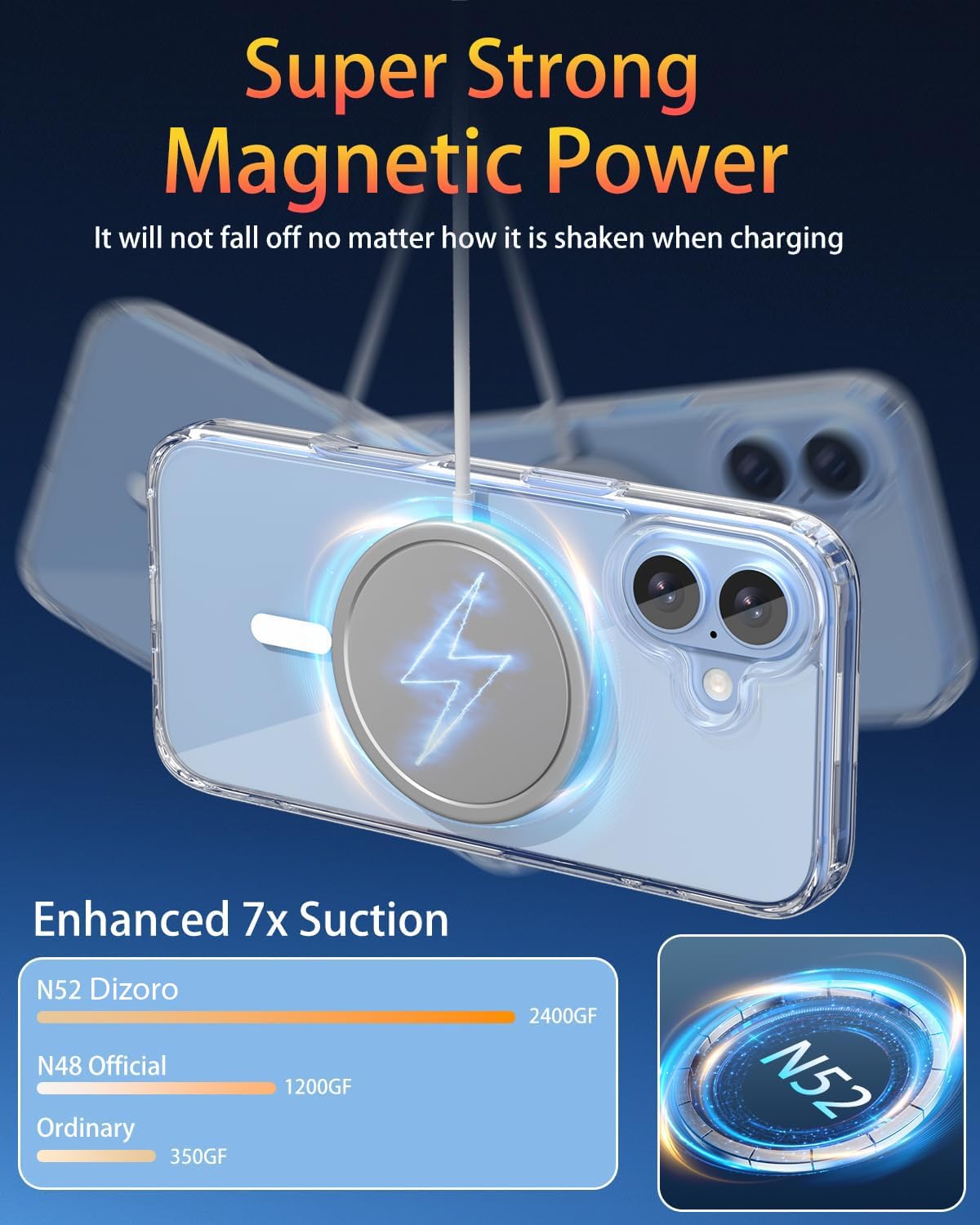 Crystal Polycarbonate (Case for iPhone 17) Compatible with Mag-Safe Wireless Charging, Shockproof Phone Bumper Cover, Back Case Cover for iPhone 17 (Clear Magsafe Case)