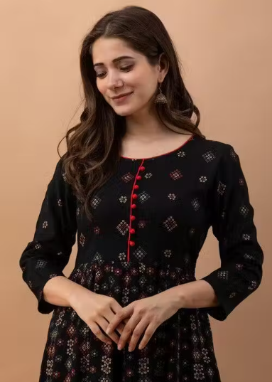 Designer Black Long Trending Kurta