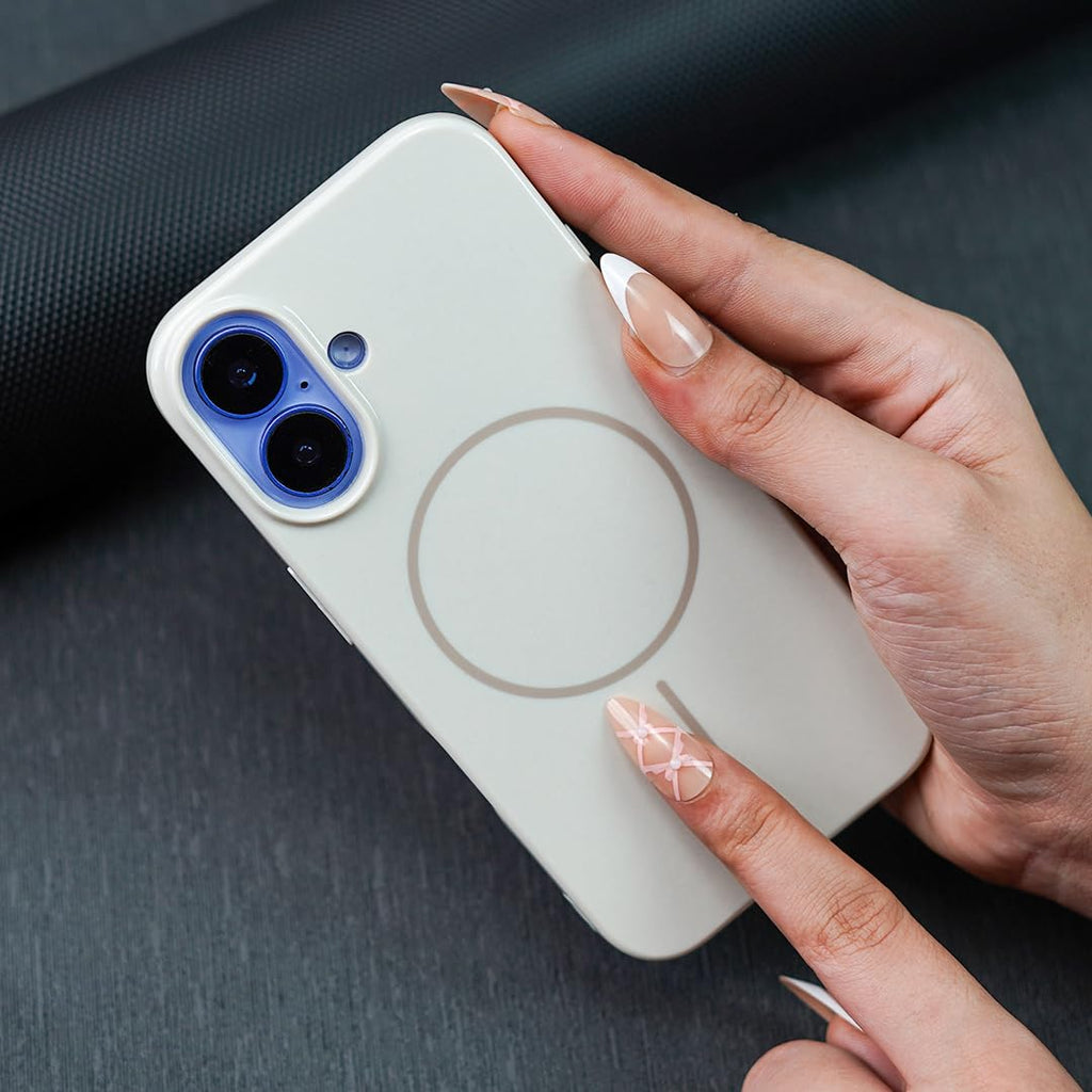 Silicone Back Case for iPhone 16, Mag-Safe Soft TPU, Soft-Touch Phone Back Cover for Apple iPhone 16