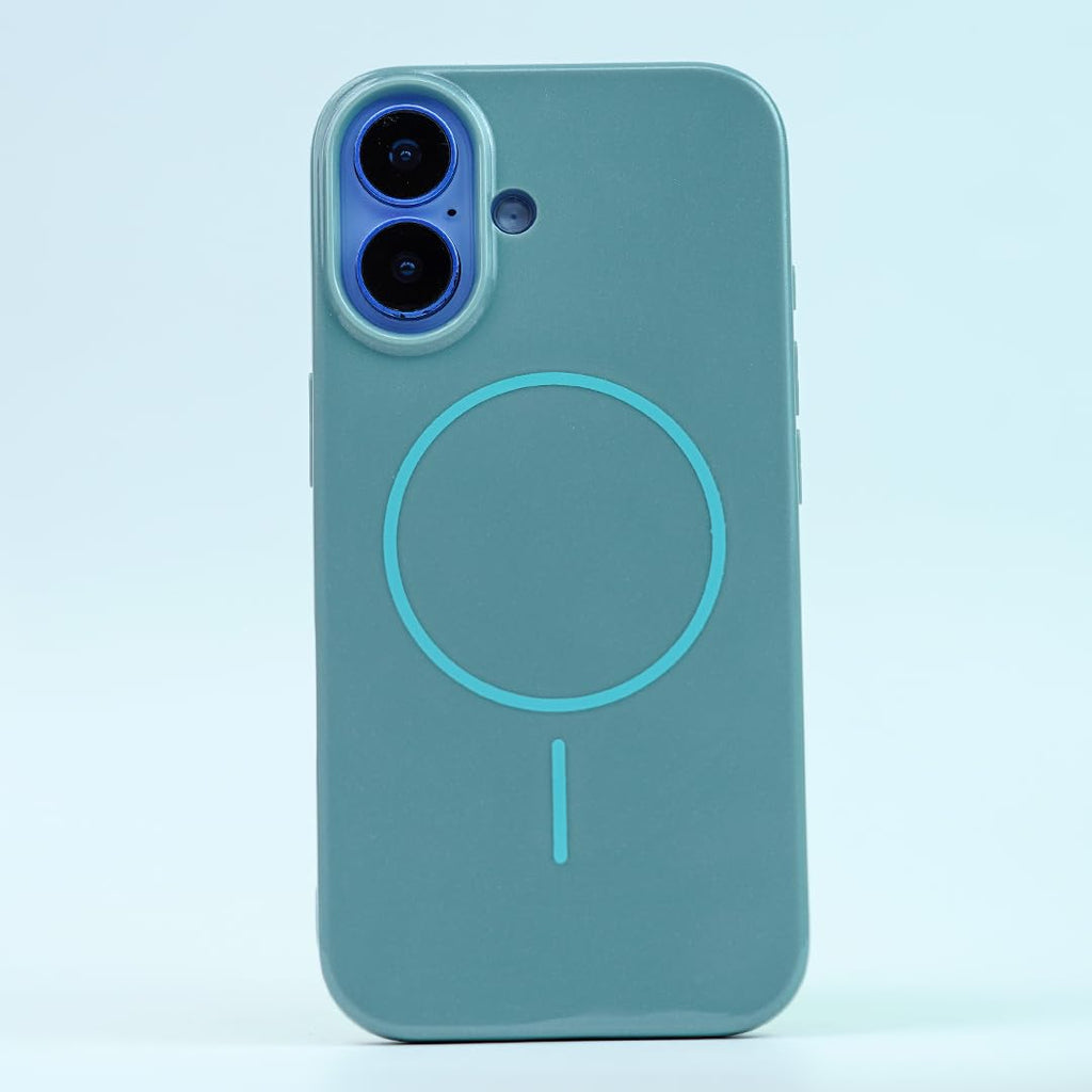 Silicone Back Case for iPhone 16, Mag-Safe Soft TPU, Soft-Touch Phone Back Cover for Apple iPhone 16