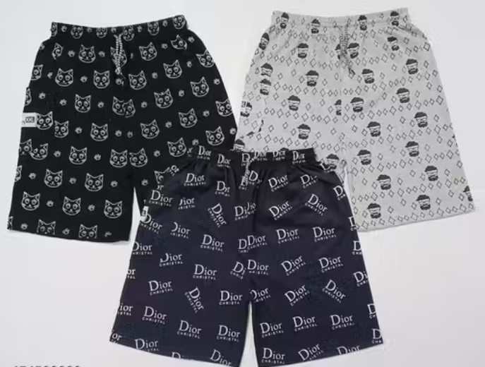 Cotton Shots for Men Pack of 3 (Blue, Black and White)