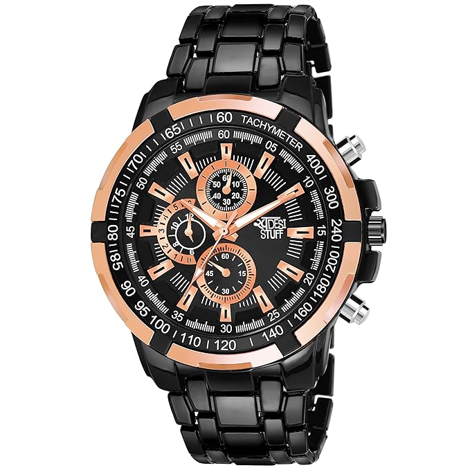 SWADESI STUFF Band Chronograph Luxury Quartz Analog Stainless Steel Watch for Men