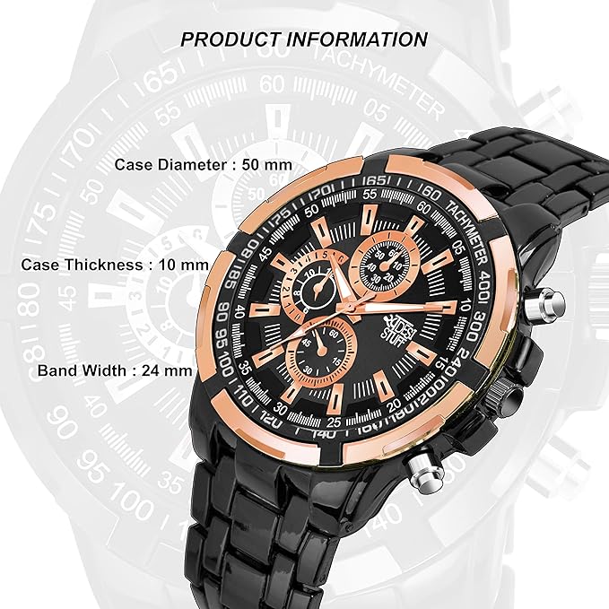 SWADESI STUFF Band Chronograph Luxury Quartz Analog Stainless Steel Watch for Men
