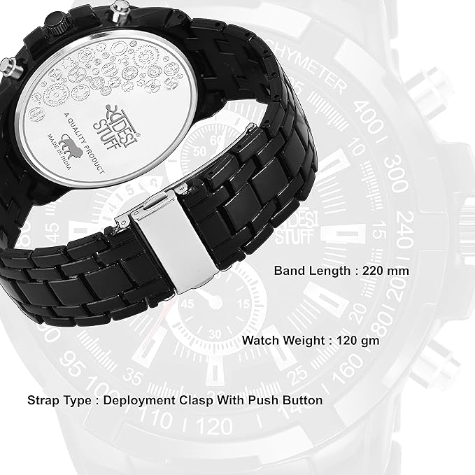 SWADESI STUFF Band Chronograph Luxury Quartz Analog Stainless Steel Watch for Men