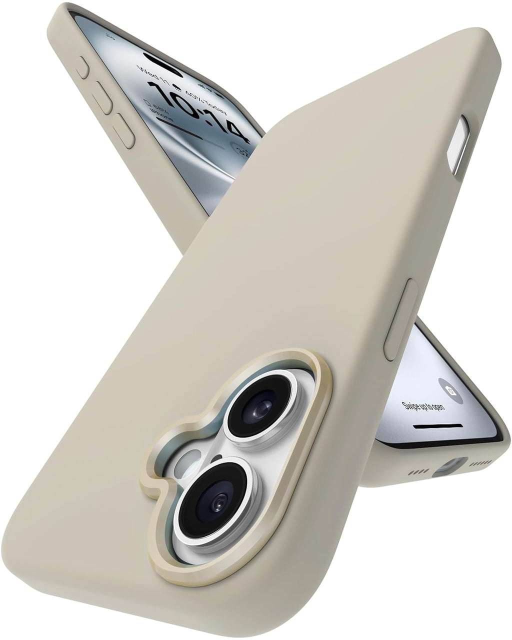 Max Silicon Back Cover Case for iPhone 16 Plus Scratch Resistant TPU Shockproof 6ft Feet Drop Protection Support Mag-Safe Wireless Charging