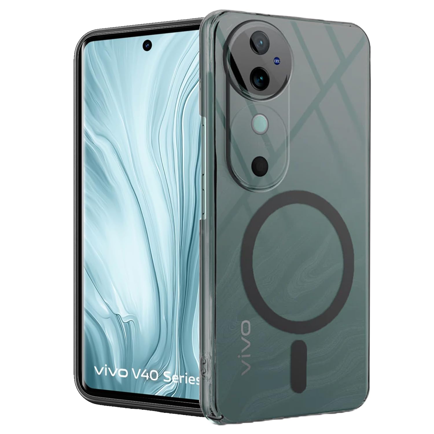 CLEAR Shockproof Ultra-Hybrid Back Cover for Vivo V40 / V40 Pro (5G) | Crystal Clear Slim Transparent Case | Stylish Design | Compatible Only with Magnetic Accessories – Clear