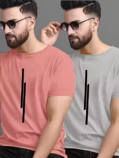 Stylish Casual T-Shirts for Men | Printed T-Shirt Men’s Printed Round Neck T-Shirt Combo (Pack of 2)